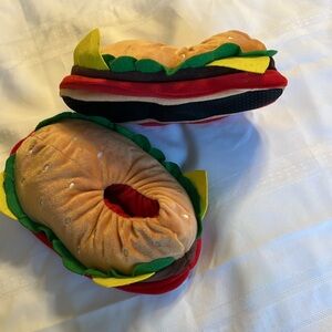 New without tags cheeseburger slippers